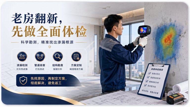 甄选老房翻新服务技巧，梳理家修匠房屋维修能力与施工流程