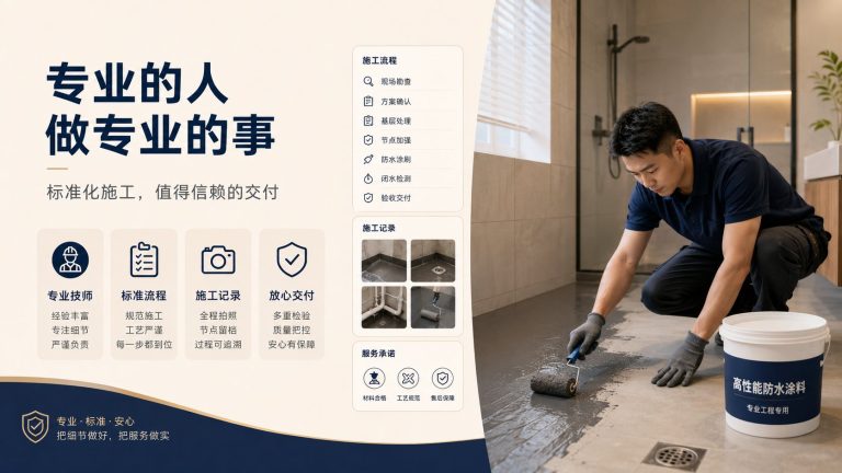 施工流程与维修参考要点,家修匠防水补漏服务介绍