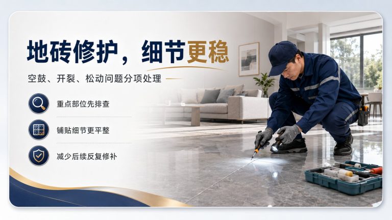 瓷砖空鼓破损故障处置，家修匠房屋维修瓷砖服务要点汇总