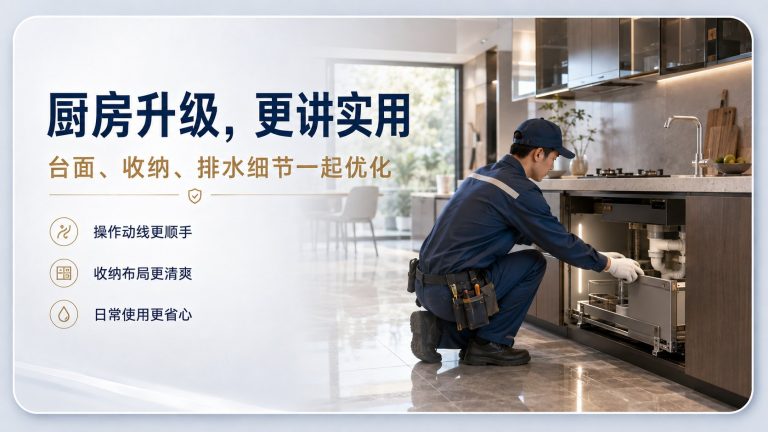 家修匠厨房防水补漏，定制方案搭配质保更安心