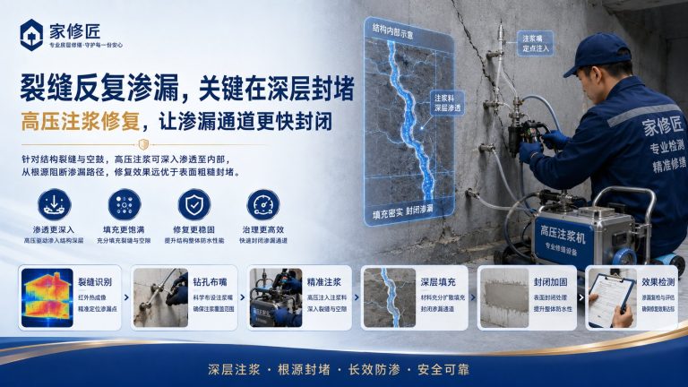 家修匠屋顶防水补漏服务，标准化施工带长效质保