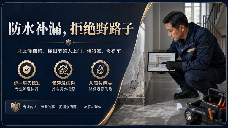 屋顶防水补漏全流程，家修匠详解施工与验收要点