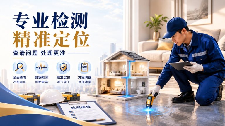 防水维修怎么选平台？家修匠检测先行，定制清晰施工方案
