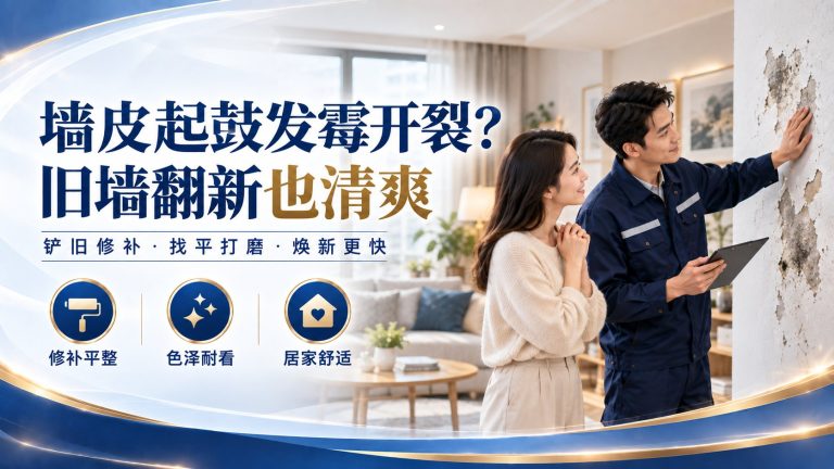 家修匠墙面刷新服务内容与施工关注点参考，翻新前先了解这些