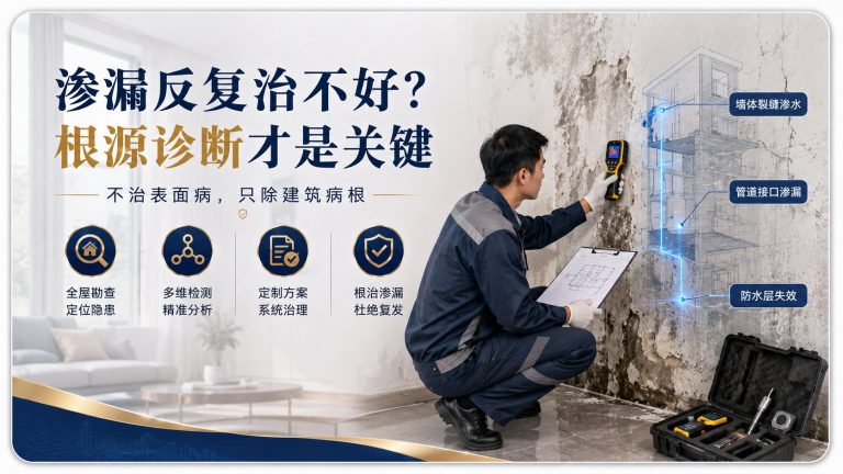 厨房防水补漏先看渗漏原因和施工方案，家修匠维修服务要点参考