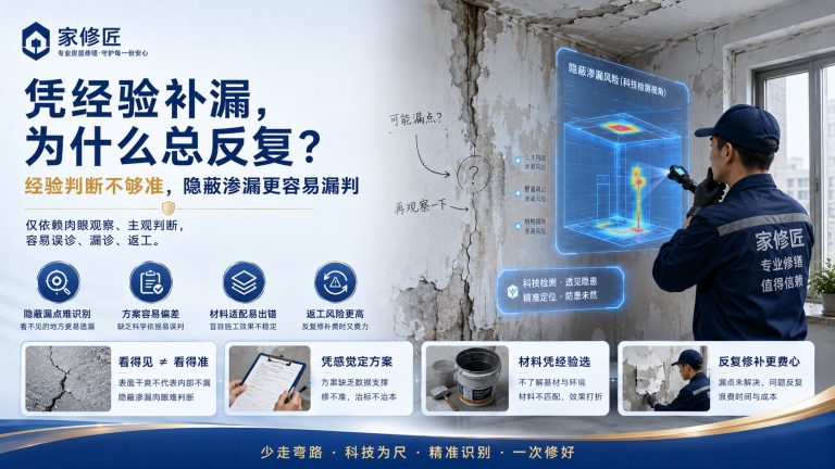 屋顶补漏验收不能忽视，家修匠教你辨别平台服务好坏